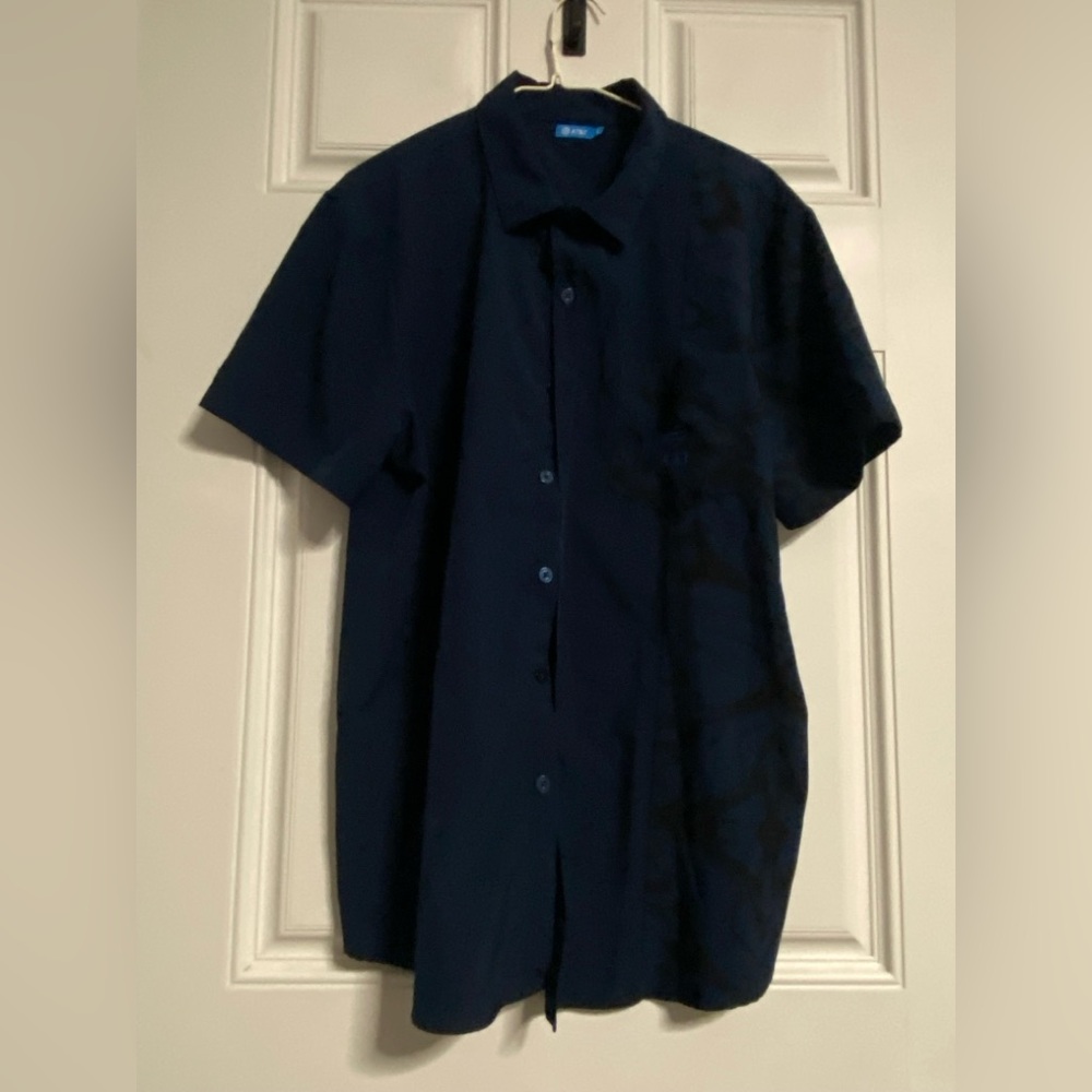 T30- AT&T Blue-Black Printed Short Sleeve *Uniform Shirt